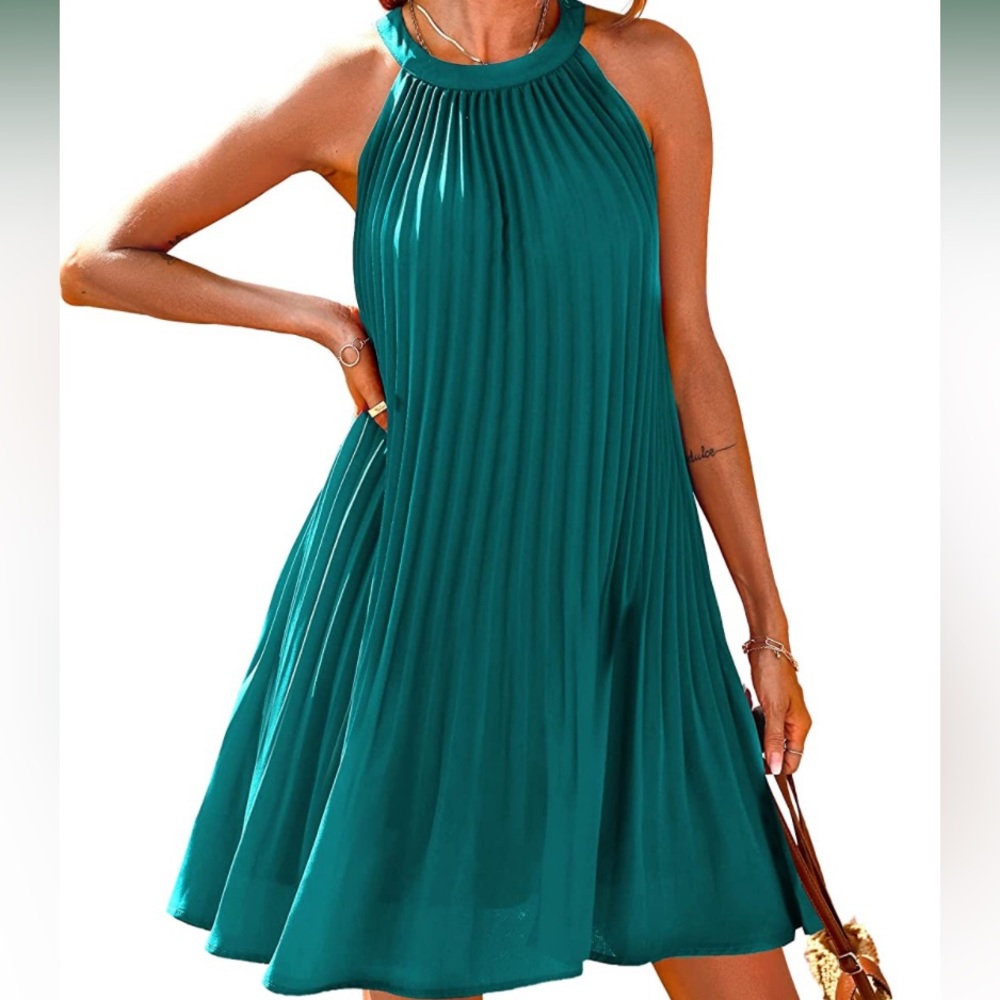 Women's Cute Halter Neck Sleeveless Mini Dress